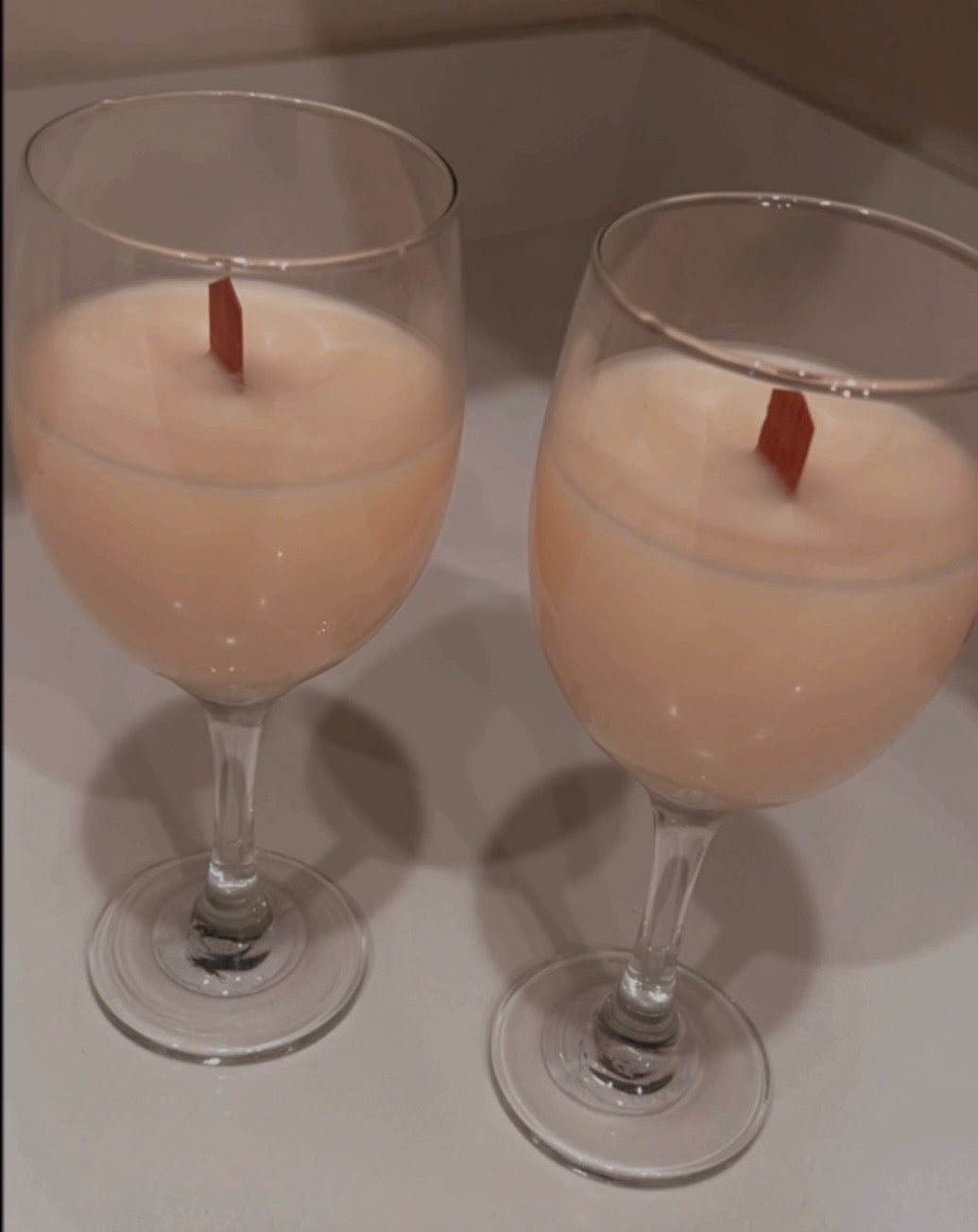 Peach wine candle