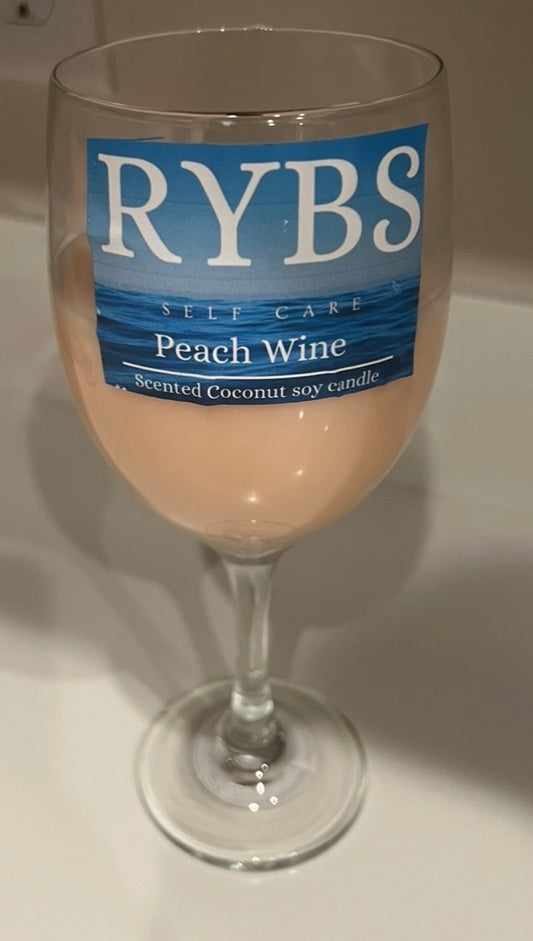 Peach wine candle